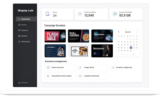 Display Lab CMS Dashboard Mockup